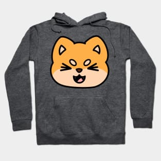 Laughing Shiba Face Hoodie